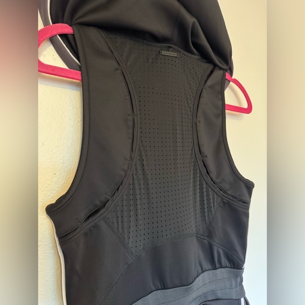 Blanc Noir Vista Track Dress Hood Tear Away Size Small Black White EUC - Picture 7 of 11